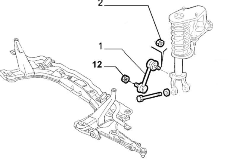 Nut, Drop Link - Alfa Romeo 147 15505821 12577211