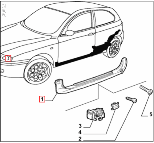 Kick trims - Alfa Romeo GT & 147 3 Door Q2