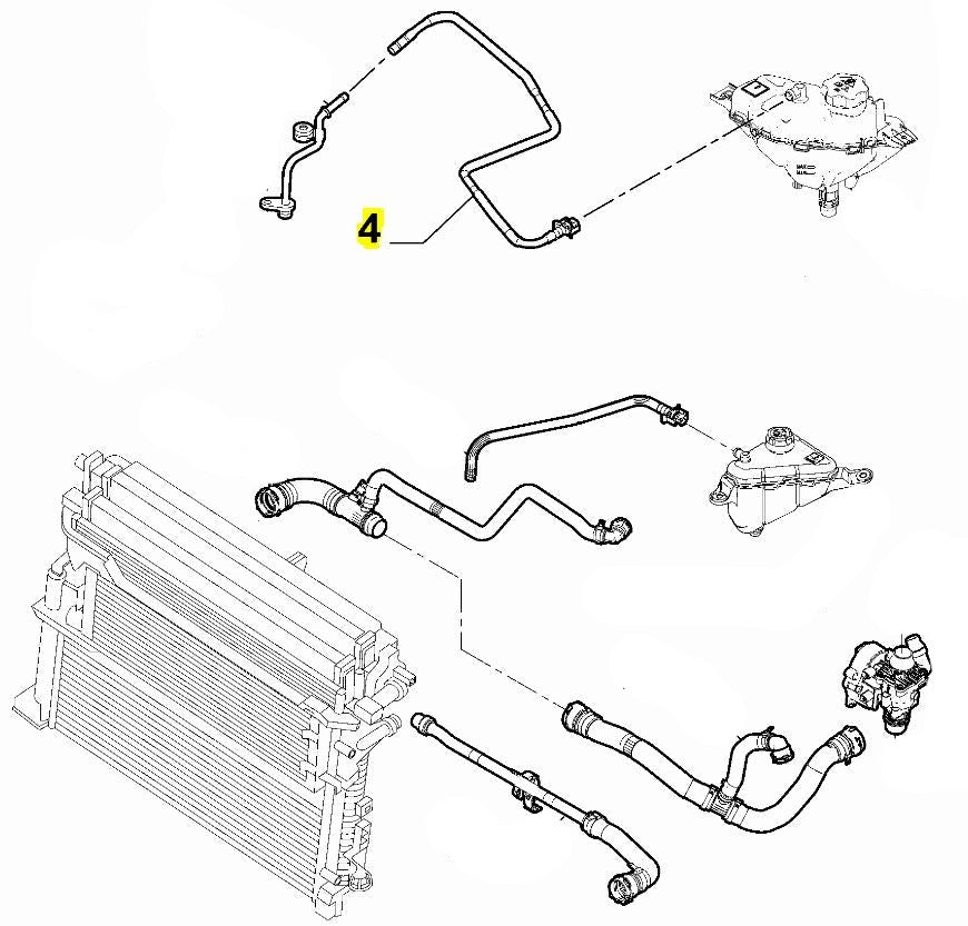 Head Tank Hose - Giulia & Stelvio 2.0