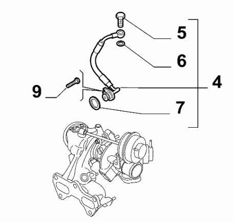 Turbo Oil Pressure Hose - Mito 0.9 - Partsworld-UK - 55245386