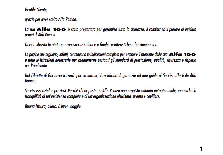 Betriebsanleitung / Handbuch, Italienisch - 166 2003>