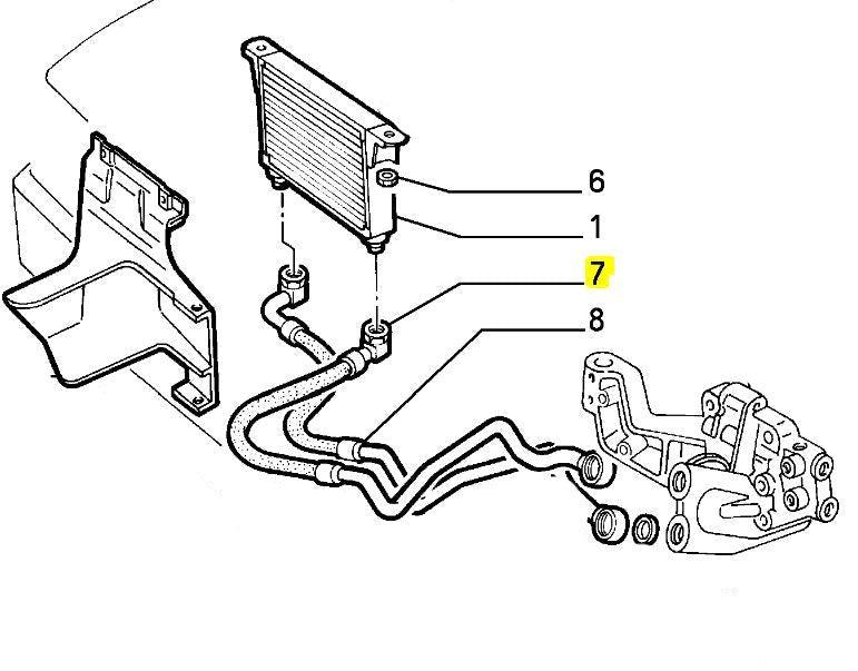 Oil Cooler Pipe - 155 V6 - Partsworld-UK - 60569817-1
