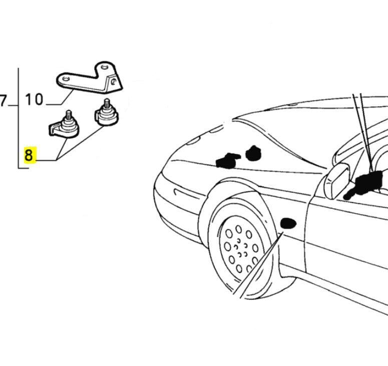 Horn - Alfa Romeo 916 GTV & Spider 60604927 60604928