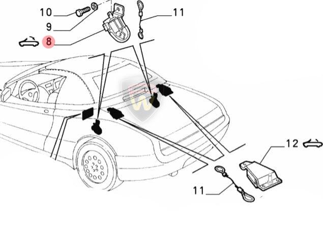 Roof Lock Catch - Alfa Romeo 916 Spider 60621242