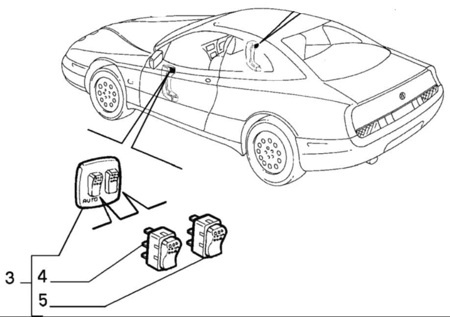 Switch, Electric Window - Alfa Romeo 916 GTV & Spider 60651645