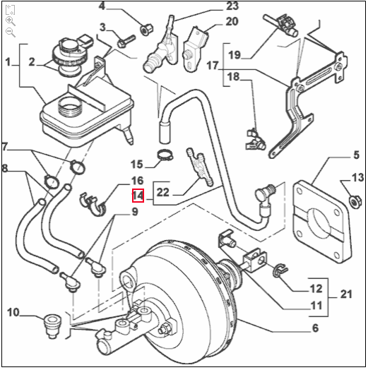 Brake Servo Pipe - Alfa Romeo 156 GTA 60677556