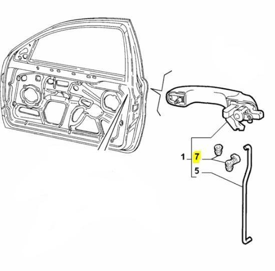 Door Handle Clip Kit - Alfa Romeo 147 71734374