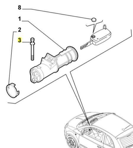 Fiat Steering Lock / Ignition Switch Shear Bolt - Partsworld-UK - 7737899