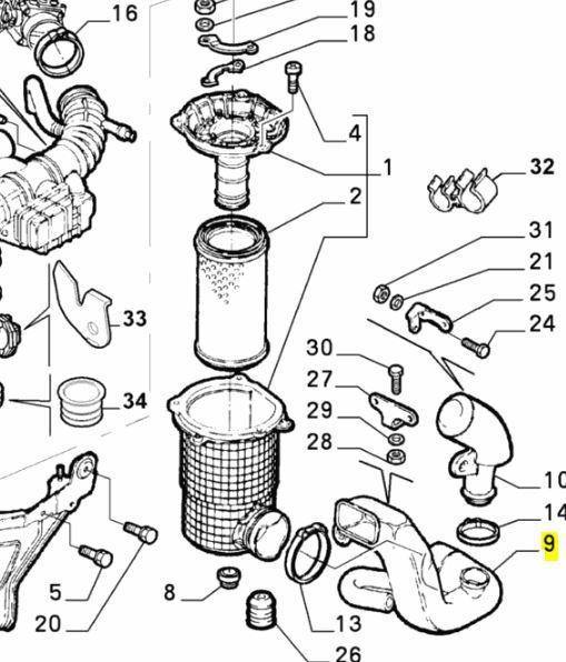 Air Inlet Hose - GTV & Spider V6 - Alfa Romeo Shop