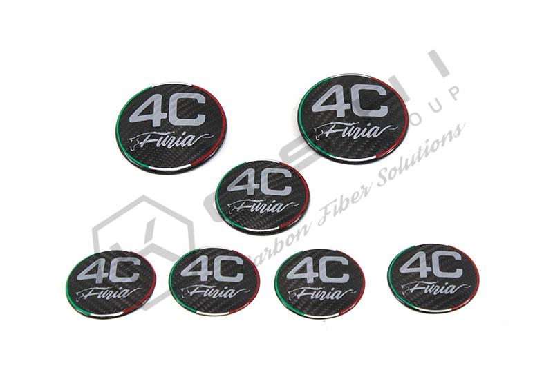 Alfa Romeo 4C Emblem Cover KIT - Carbon Fibre - Alfa Romeo Shop