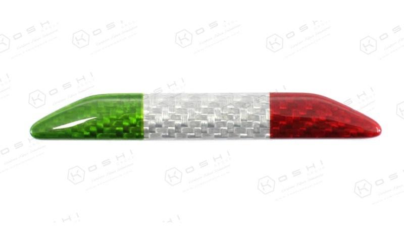 Alfa Romeo 4C Steering Wheel Italian Flag Badge - Carbon Fibre - Alfa Romeo Shop