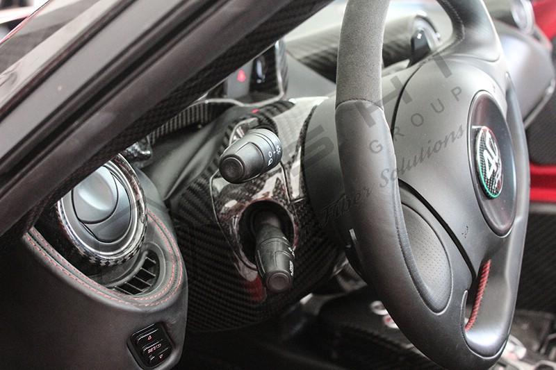 Alfa Romeo 4C Steering Wheel Shroud - Carbon Fibre - Alfa Romeo Shop