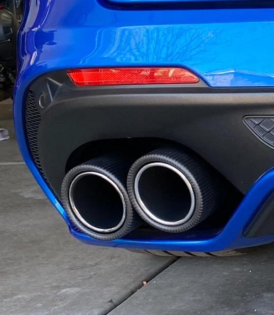 Alfa Romeo Giulia QV / Stelvio QV Exhaust Pipes - Carbon Fibre - Alfa Romeo Shop