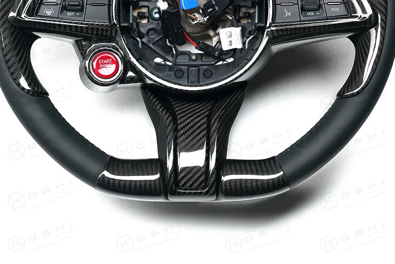 Alfa Romeo Giulia QV / Stelvio QV Lower Steering Wheel Decal Trim Cover – 2020-ongoing - Carbon Fibre - Alfa Romeo Shop