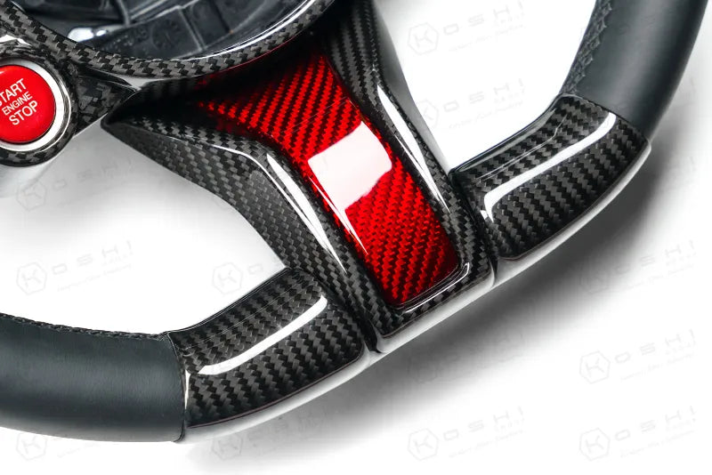Alfa Romeo Giulia QV / Stelvio QV Lower Steering Wheel Decal Trim Cover – 2020-ongoing - Carbon Fibre - Alfa Romeo Shop