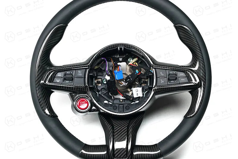 Alfa Romeo Giulia / Stelvio Steering Wheel Cover 2020-ongoing - Carbon Fibre - Alfa Romeo Shop