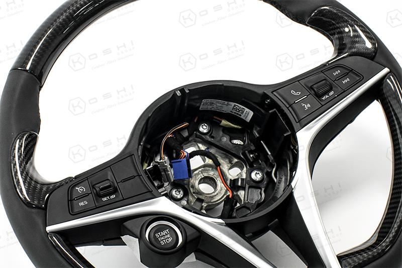 Alfa Romeo Giulia / Stelvio Steering Wheel Thumb Grips Cover - Carbon Fibre - Alfa Romeo Shop