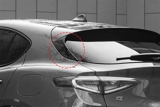 Alfa Romeo Stelvio Rear Window Triangle Side Trim Cover - Carbon Fibre - Alfa Romeo Shop