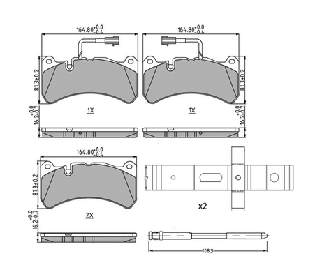 Brake Pads, Front - 2.9