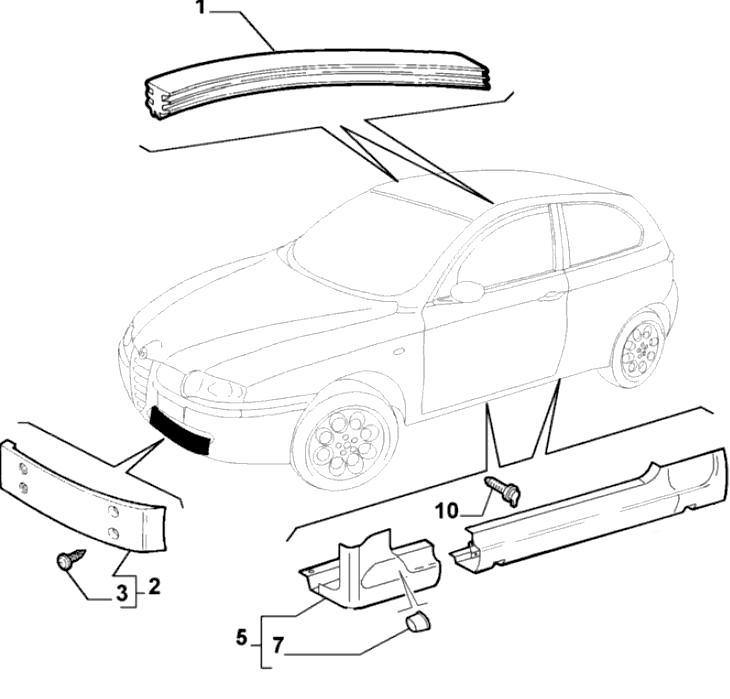 Number Plate Support - 147 GTA - Alfa Romeo Shop