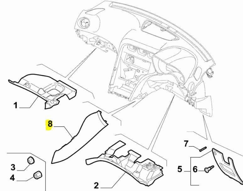 Center Console Trim - 159, Brera & Spider - Alfa Romeo Shop