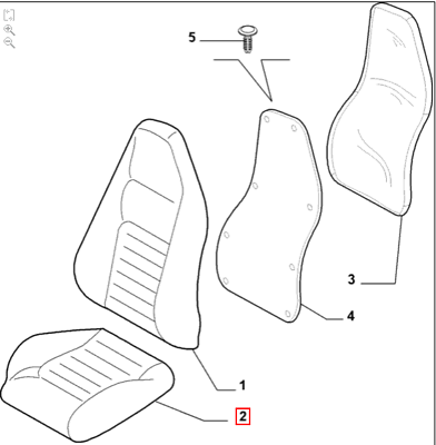 Seat Base Cover (Front) - 147 GTA - Alfa Romeo Shop