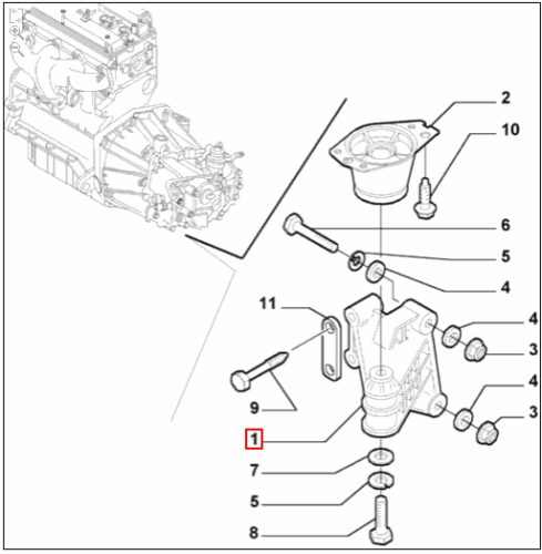 Bracket, Gearbox Mounting - Alfa Romeo Shop