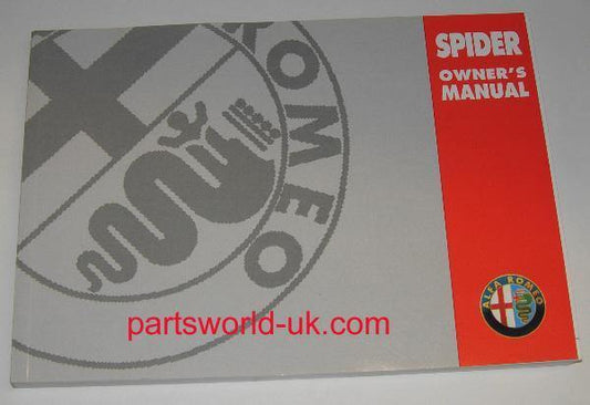 Owners handbook - Alfa Romeo 916 Spider 60431021