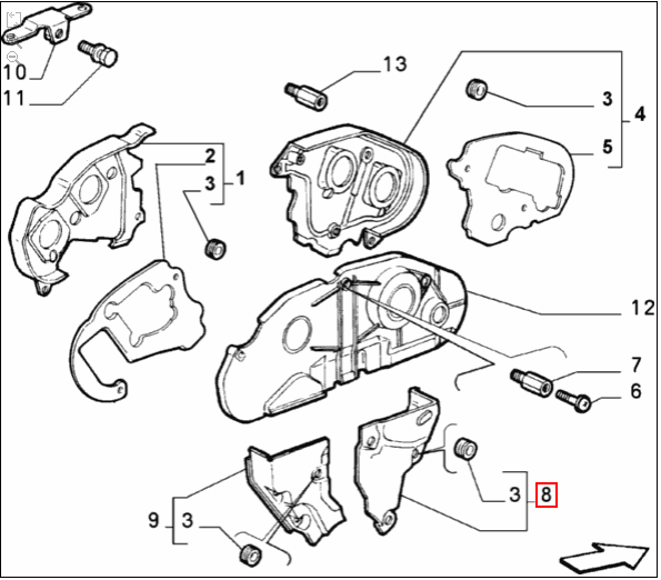 Timing Cover, Lower - V6 - Alfa Romeo Shop