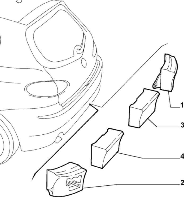 Bumper Impact Foam, Rear - 147 GTA - Alfa Romeo Shop