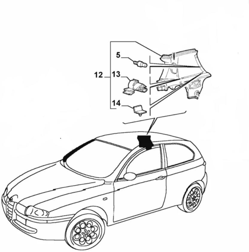 Parcel Shelf Support - 147 (3 Door) - Alfa Romeo Shop
