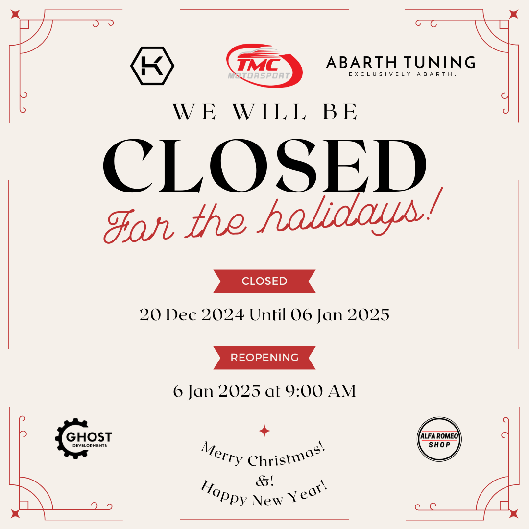 Happy Christmas & Happy New Year from Alfa Romeo Shop! - 2024 Holiday Opening Hours