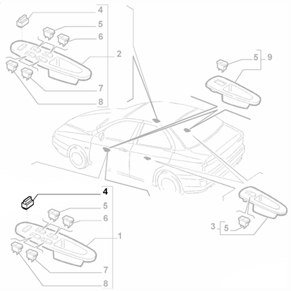 Door Lock Switch - 156 1997-2002