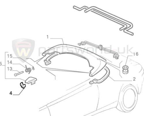 Roof Flap Protection - 916 Spider - Partsworld-UK - 152109099