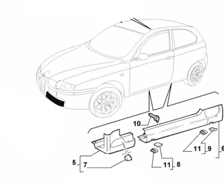 Jacking Point Cover - Alfa Romeo147 GTA