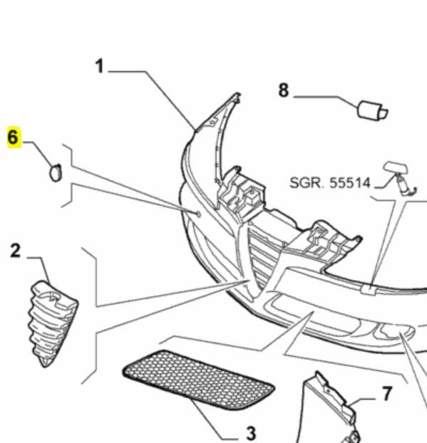 Tow Eye Cover - Alfa Romeo 147 156057234