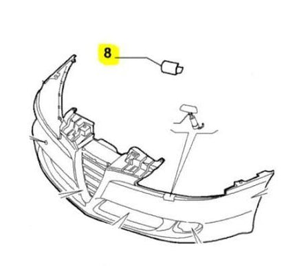 Headlamp Washer Jet Cover - Alfa Romeo 147