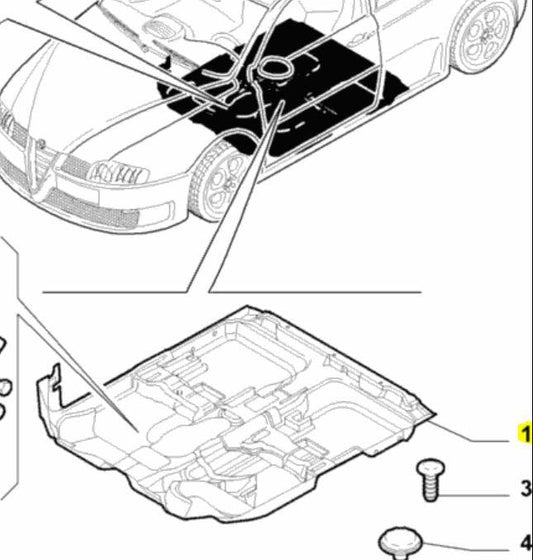 Interior Carpet - Alfa Romeo GT 156067365