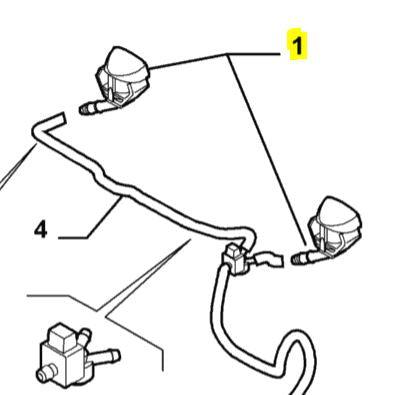 Windscreen Washer Jet - Alfa Romeo Mito 156084510