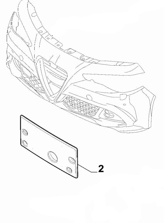 Number Plate Support, Front - Giulia UK