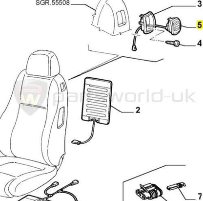 NS Seat handle & Cable - 147 & GT 185023960