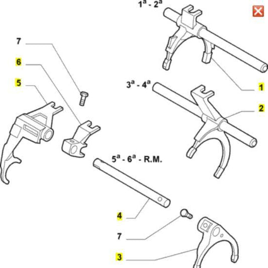 Gear Box Fork Kit - Alfa Romeo 147 GTA