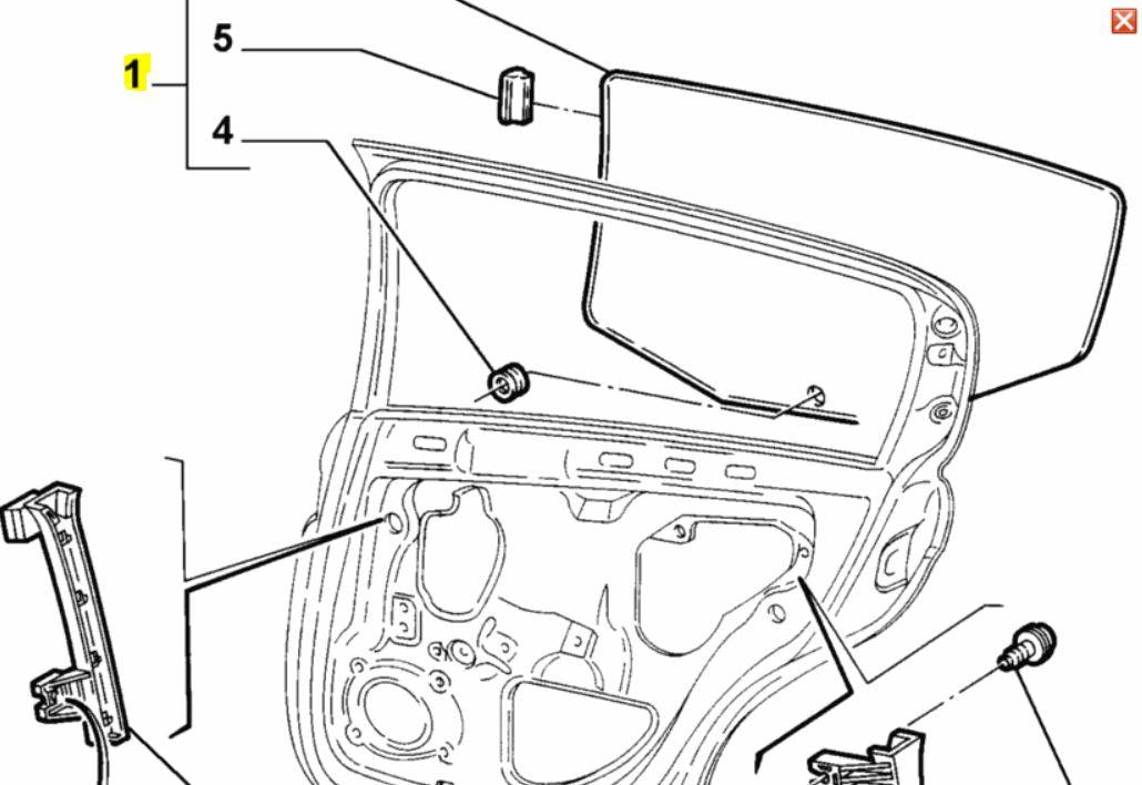 Door Glass, Rear - Alfa Romeo 147 5 Door 46557034