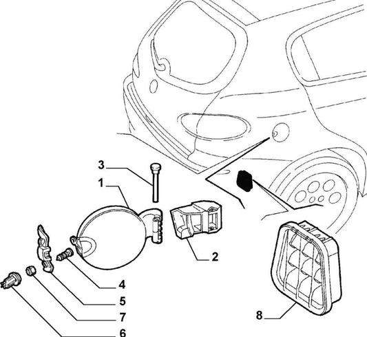 Fuel Filler Flap - 147 - Alfa Romeo Shop