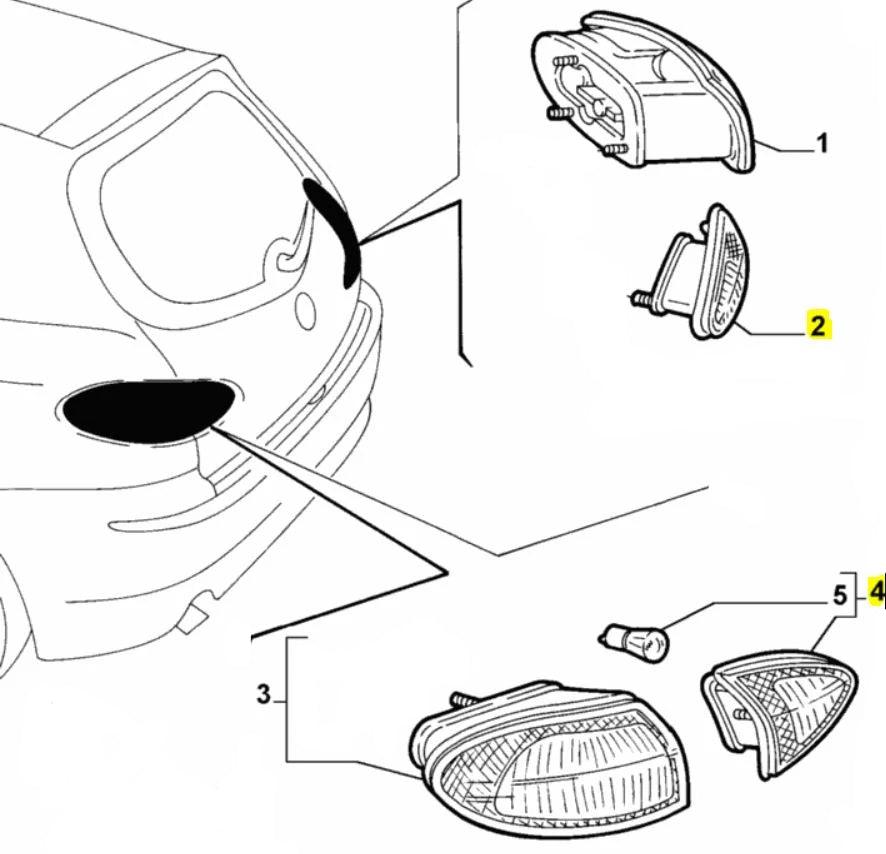 Rear Lamp, Inner - Alfa Romeo 147 GTA 46747825 46747826