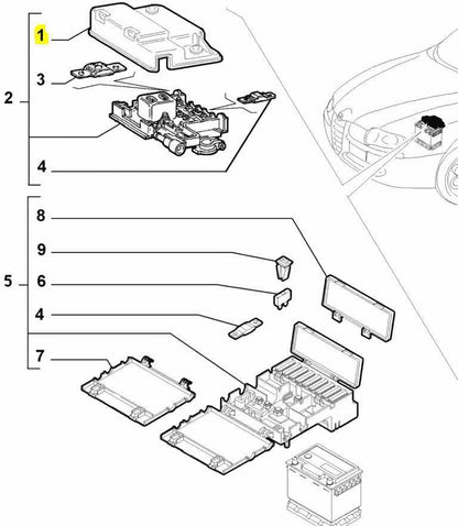 Battery Cover - Alfa Romeo 46756310