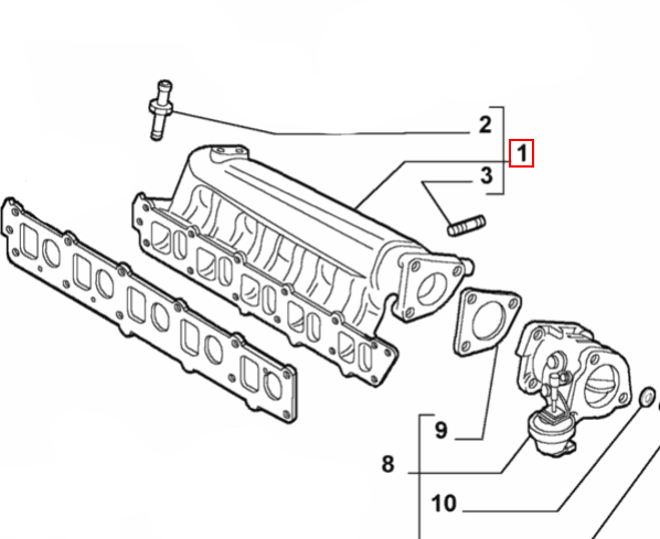 Intake Manifold - Alfa Romeo 156 166 46767680 2.4 JTD CF3