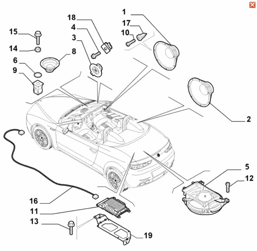 Speaker, Front Tweeter - Alfa Romeo 159, Brera, Spider 46841951