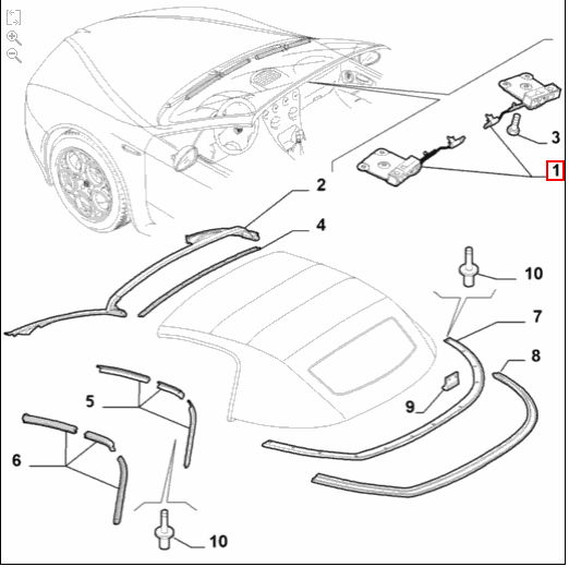 50500287 Roof Striker Plate - 939 Spider