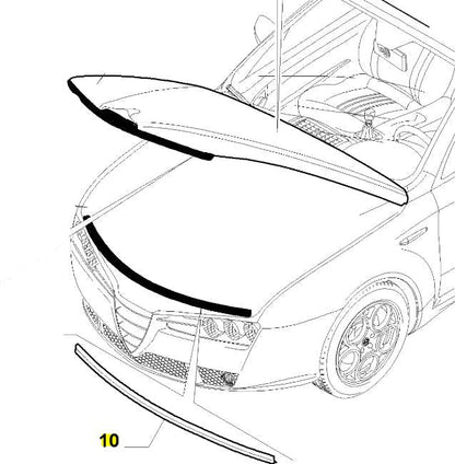 Bonnet Edge Seal - 159, Brera & Spider
